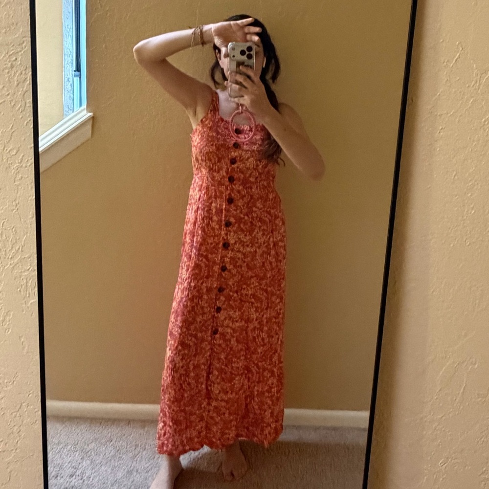 Floral Button-Down Maxi Dress